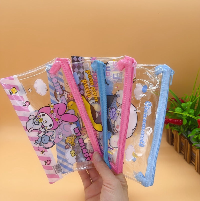 Portable pencil case with student zipper design