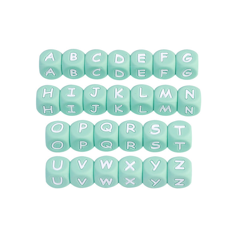 26 English letter silicone beads