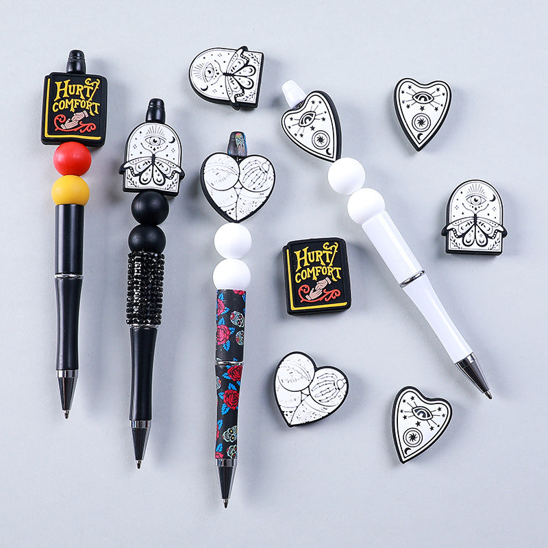 Gothic themed silicone beads