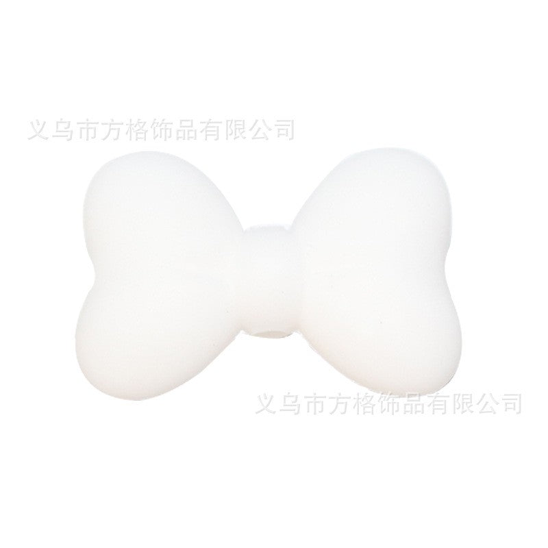 Cartoon bow silicone beads