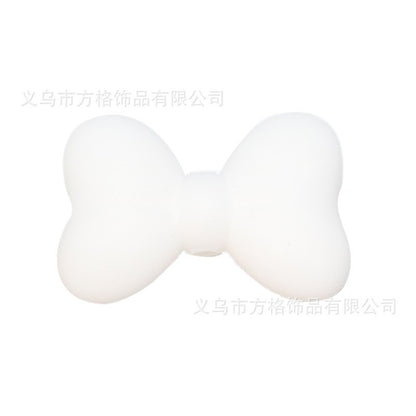 Cartoon bow silicone beads
