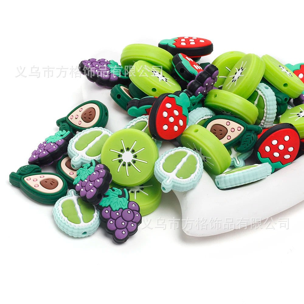 Fruit Lemon Silicone Beads focal