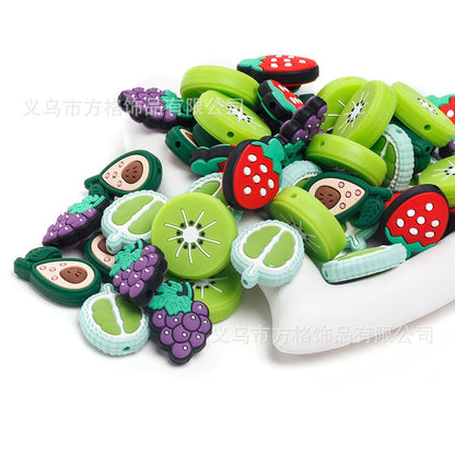 Fruit Lemon Silicone Beads focal