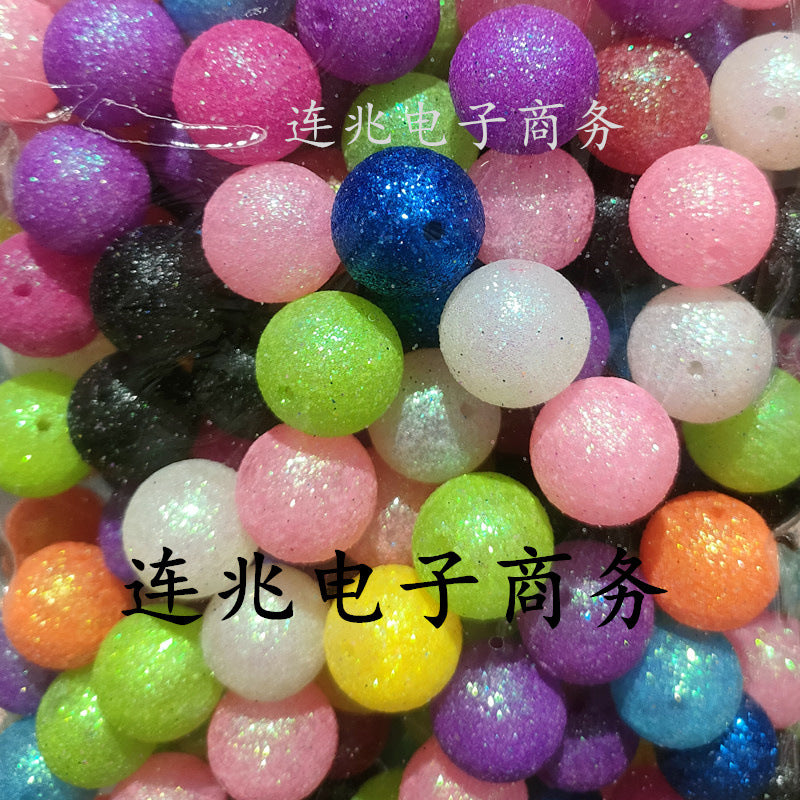 Silver powder beads 20cm