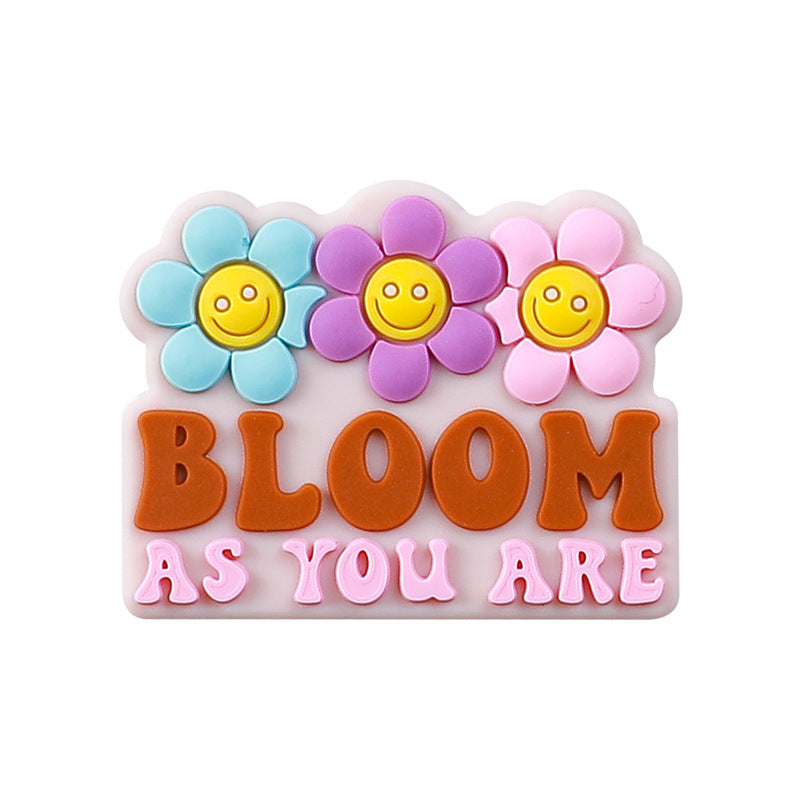 Spot flower tooth silicone beads
