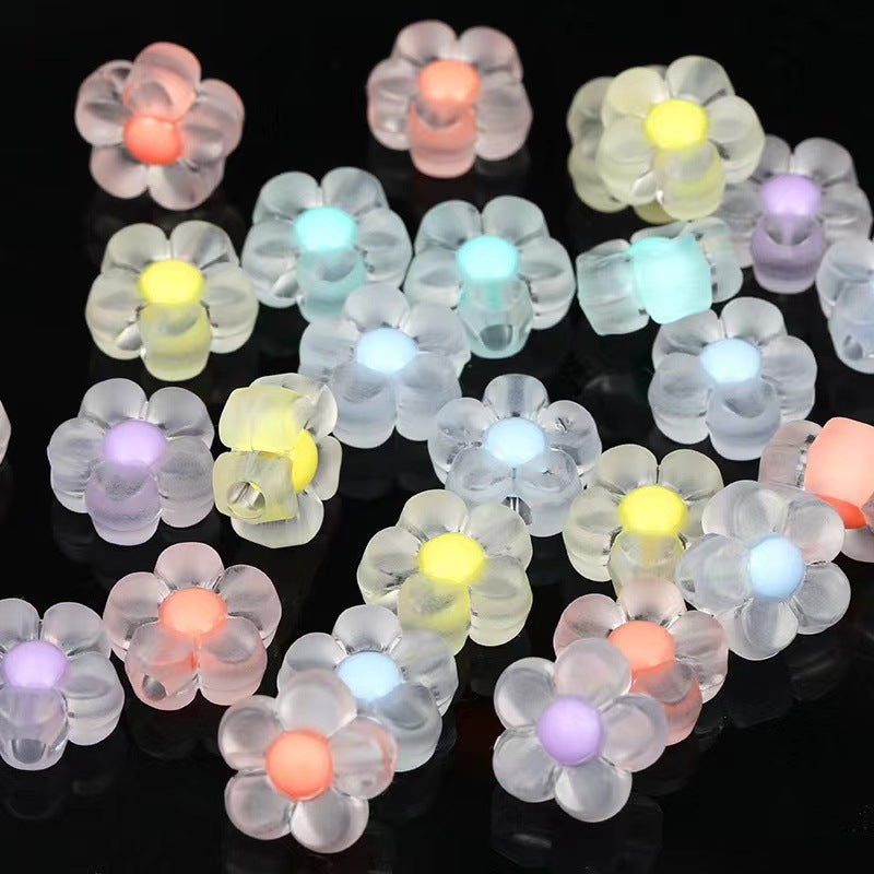 Flower acrylic beads
