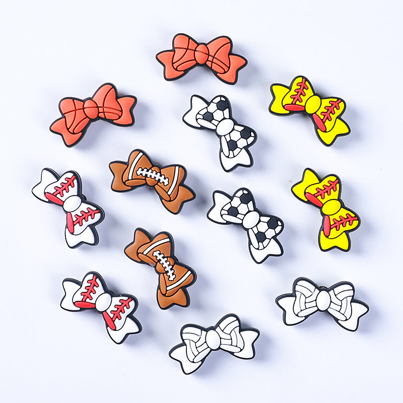 Bow silicone beads