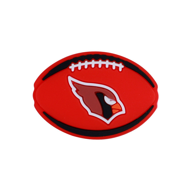 American football team silicone beads
