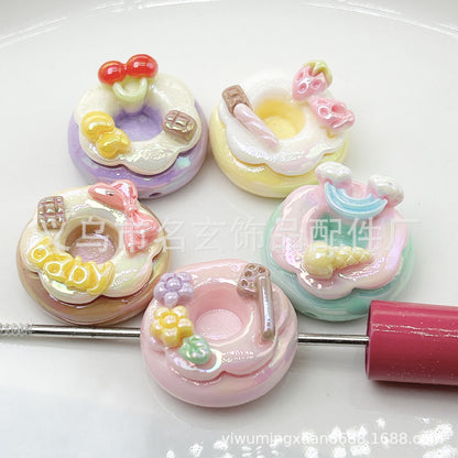 Cute cartoon vertical hole acrylic beads
