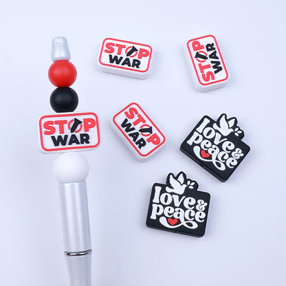 Peace Dove Silicone Beads