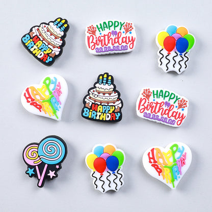 Happy birthday silicone beads