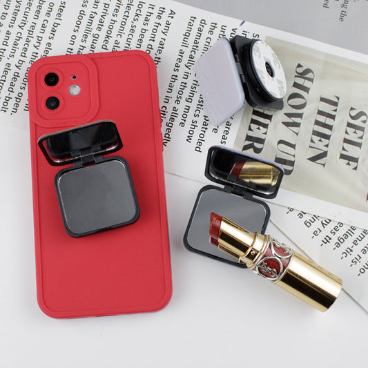 Phone holder with mirror