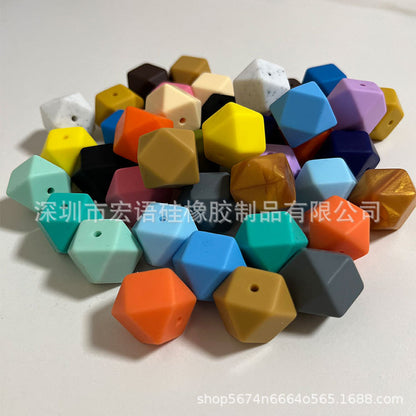Octagonal bead silicone bead