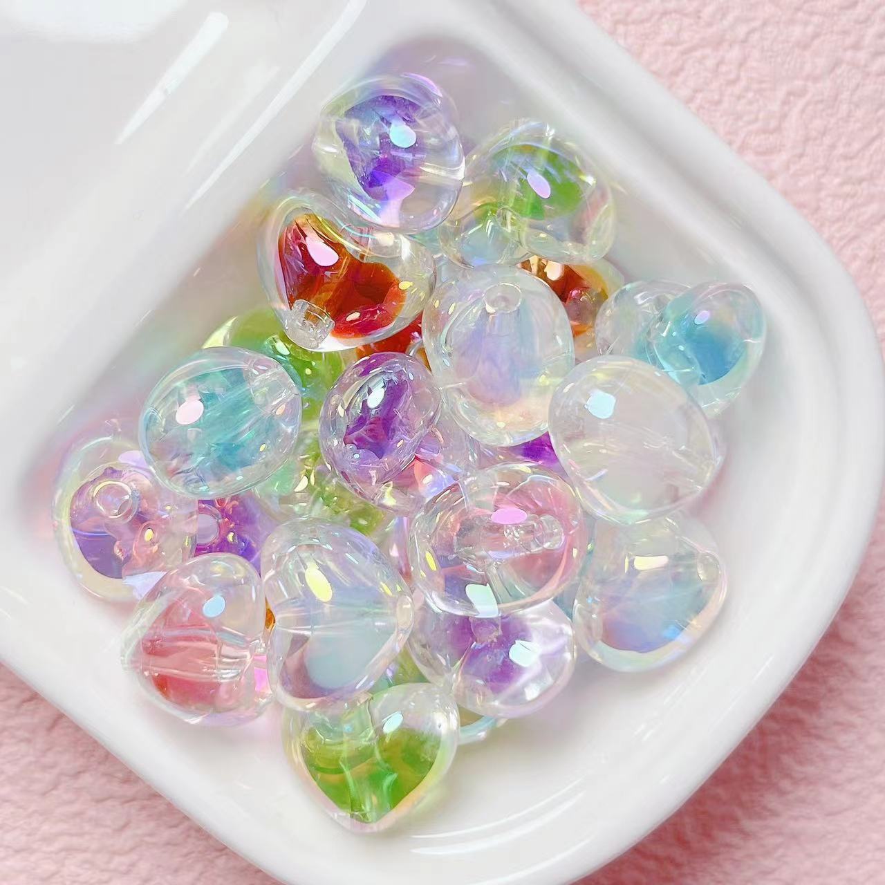 Love double-layer acrylic beads