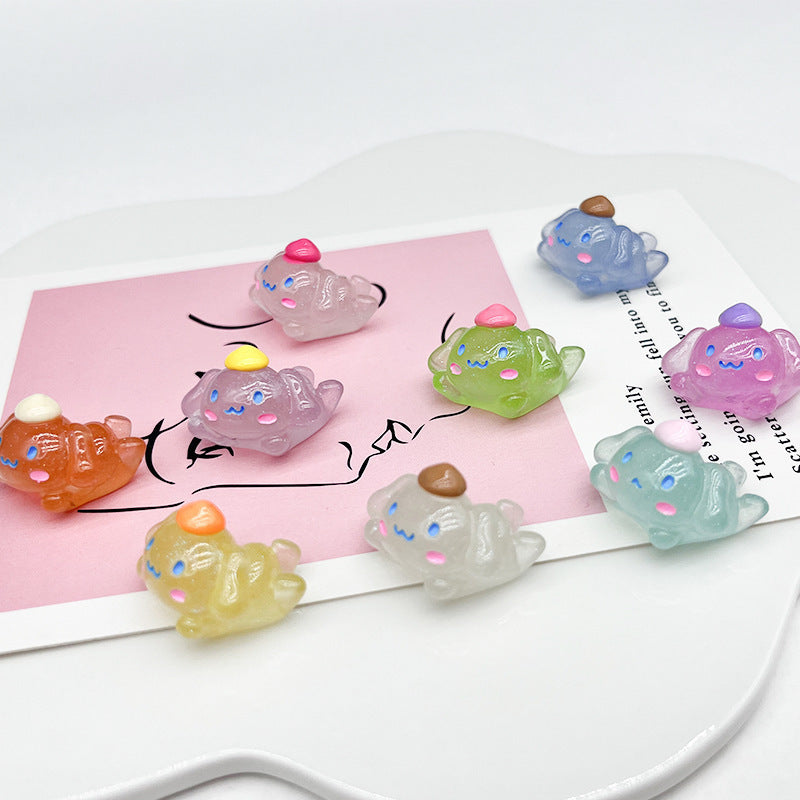 Luminous Jade Guigou Resin Accessories Ornament