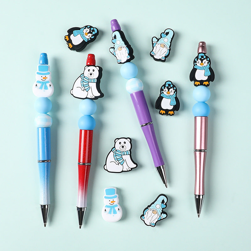 Snowman Polar Bear Silicone Beads