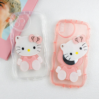 KT cat back sticker phone case