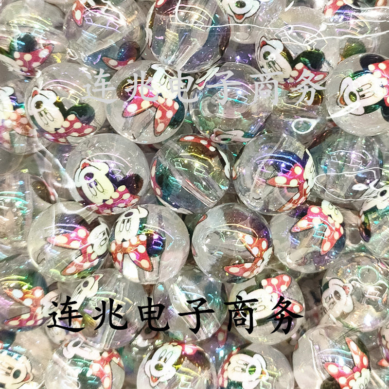 Transparent Mickey Acrylic Beads