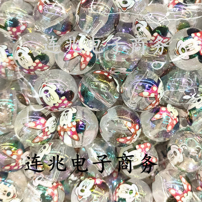 Transparent Mickey Acrylic Beads