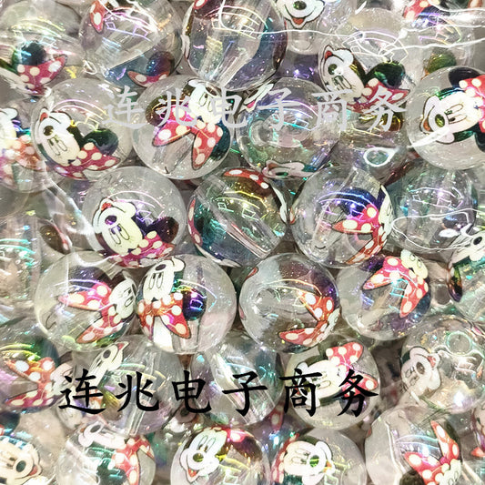Transparent Mickey Acrylic Beads