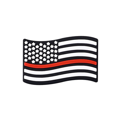American star striped silicone beads