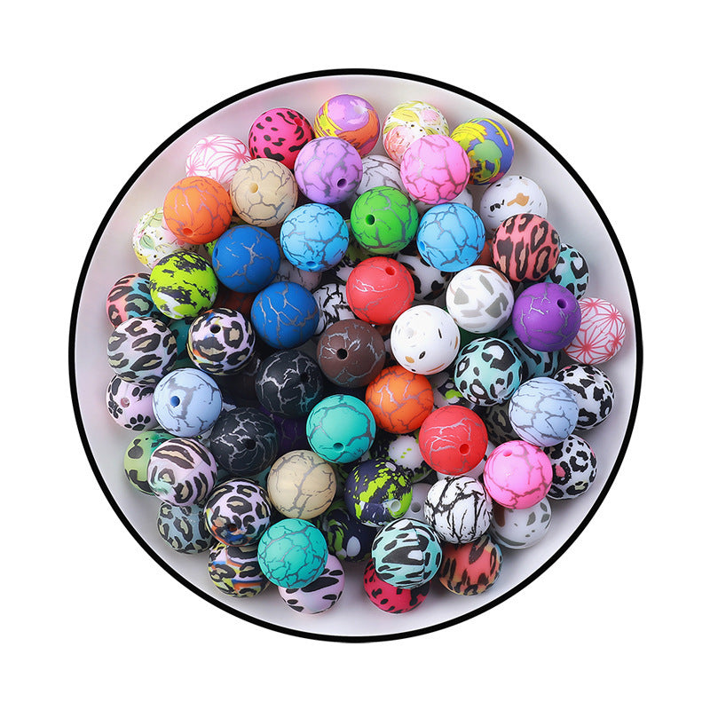 Cracked silicone beads