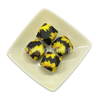 Hexagonal silicone beads