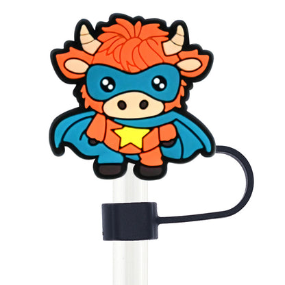 Highland Cow Cartoon Straw Hat