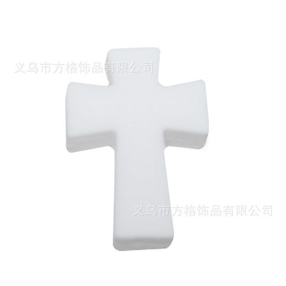 Solid color cross silicone beads
