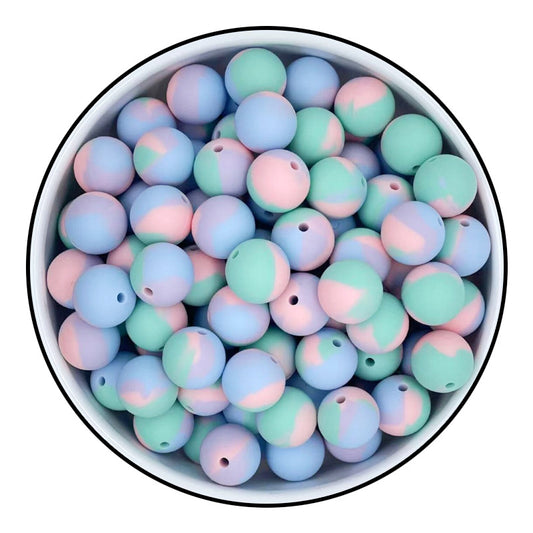 Candy colored silicone beads