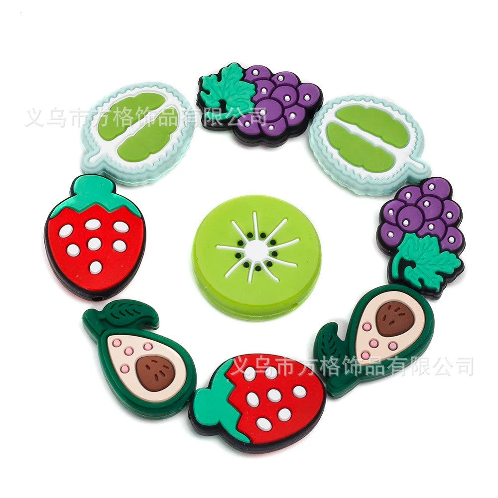 Fruit Lemon Silicone Beads focal
