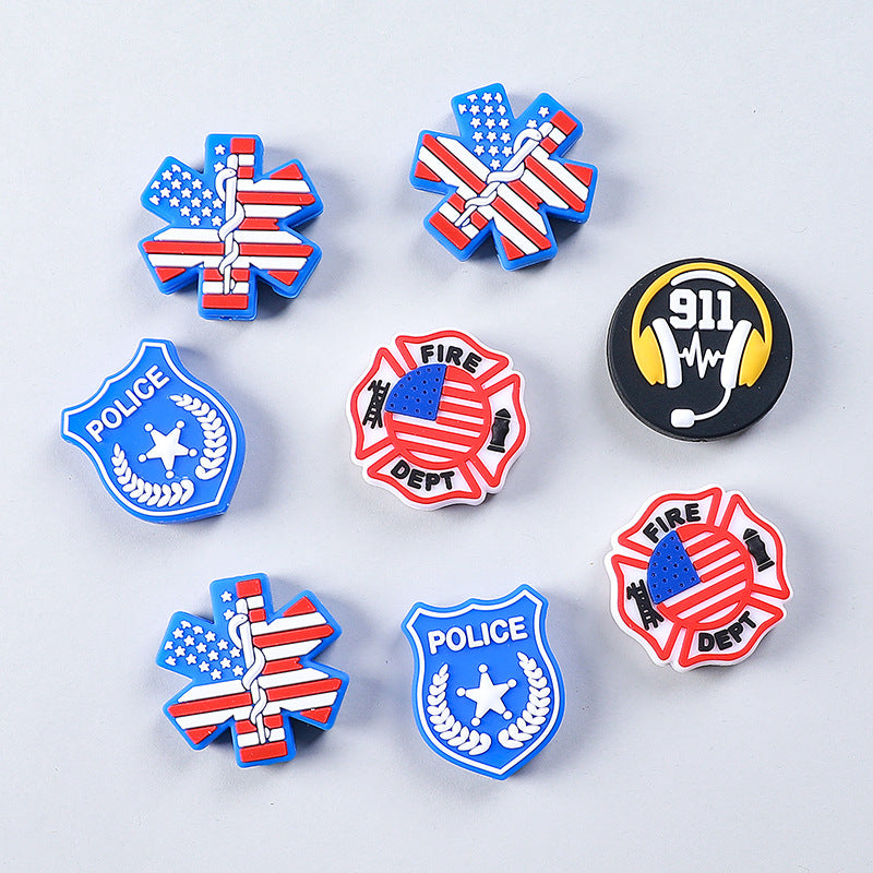 American emblem silicone beads