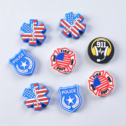 American emblem silicone beads