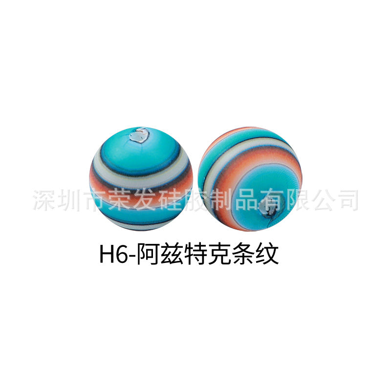 Leopard print silicone beads