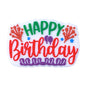 Happy birthday silicone beads