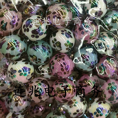 Footprint beads acrylic beads