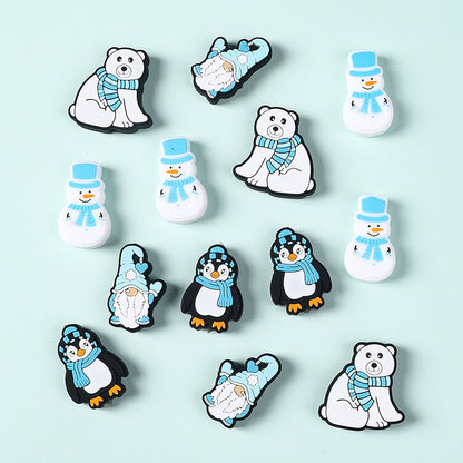 Snowman Polar Bear Silicone Beads