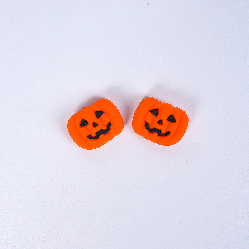 Halloween Pumpkin Silicone Beads
