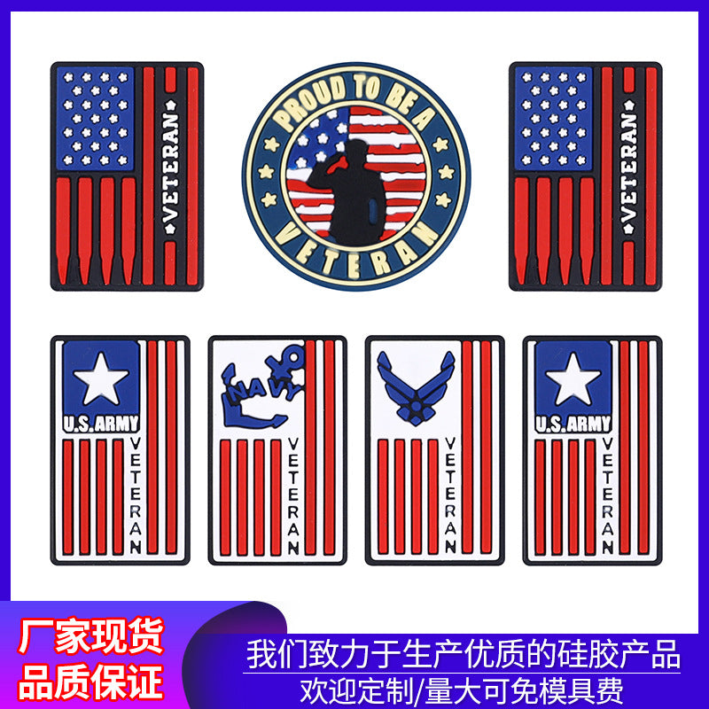 New American Flag Silicone Beads