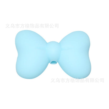 Cartoon bow silicone beads