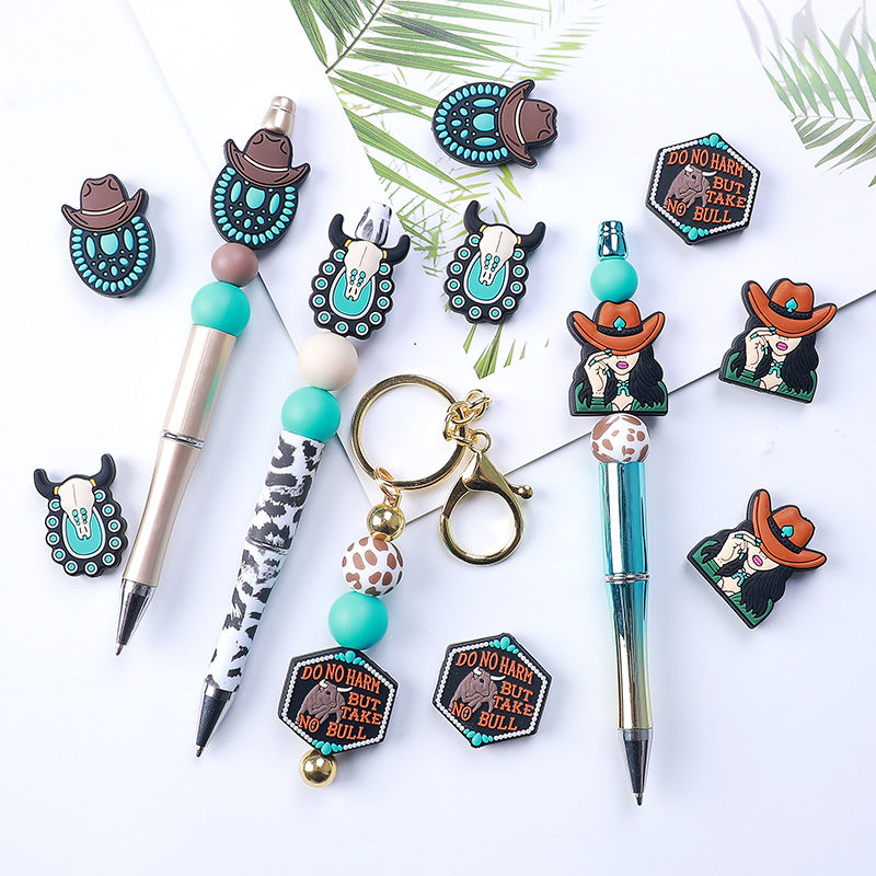 Cowboy silicone beads silicone beads