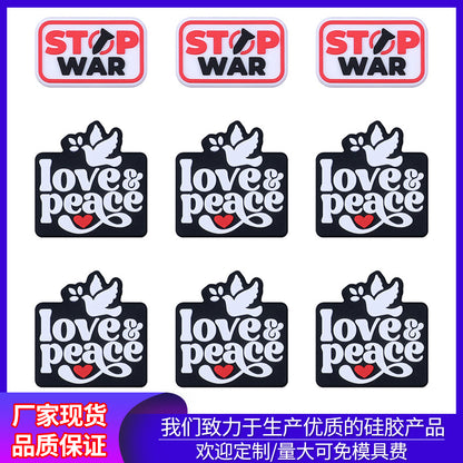 Peace Dove Silicone Beads