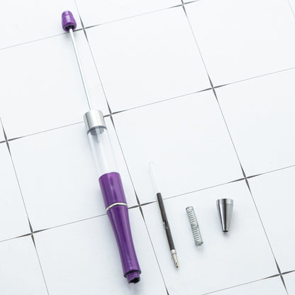 Ballpoint pen plastic bead ballpoint pen