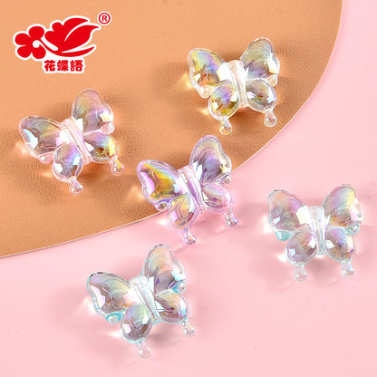 Acrylic two-color transparent colorful butterfly