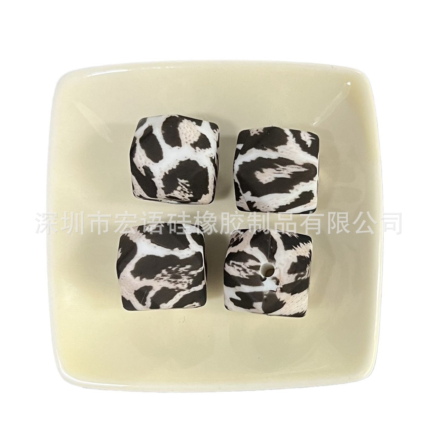 Hexagonal silicone beads