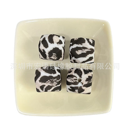 Hexagonal silicone beads