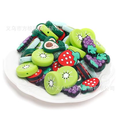 Fruit Lemon Silicone Beads focal