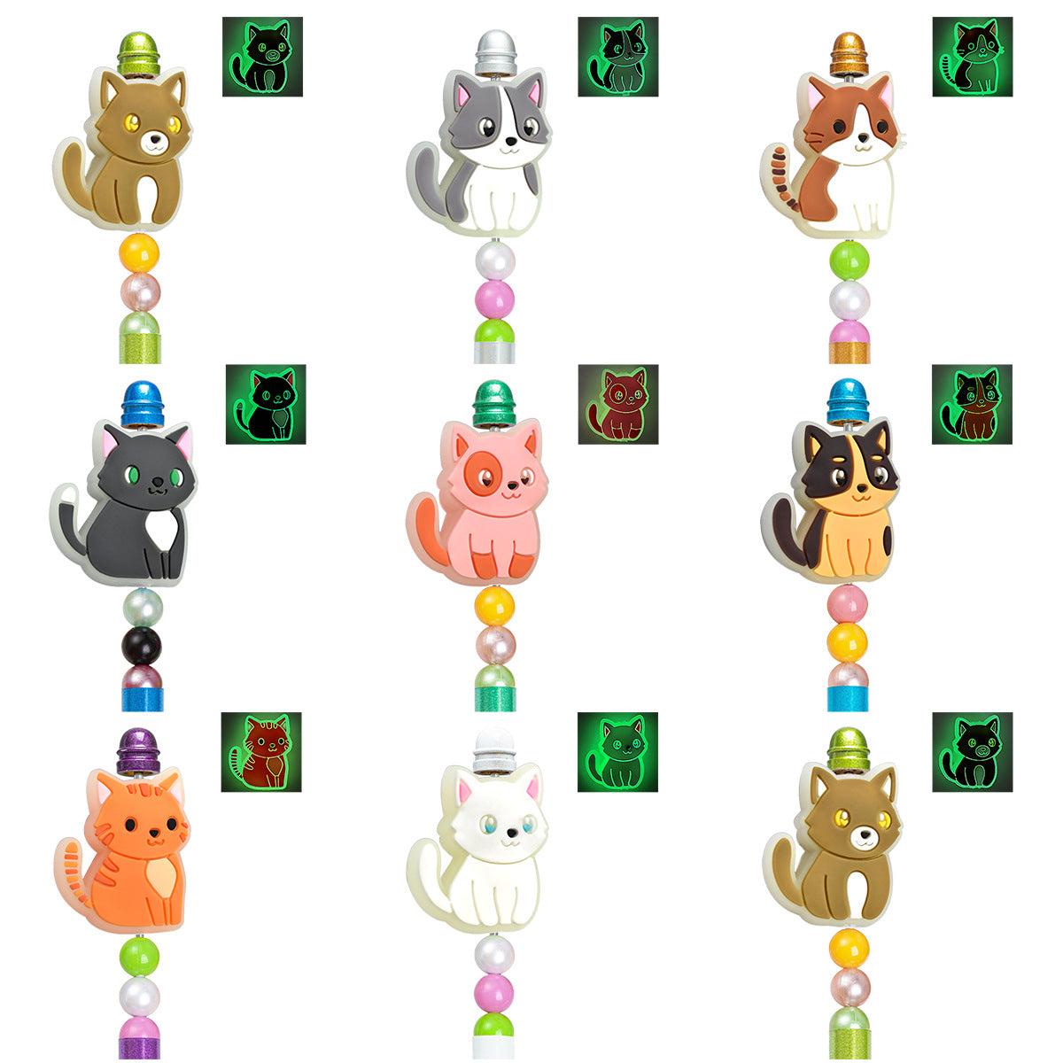 Cat series soft rubber fluorescent focal